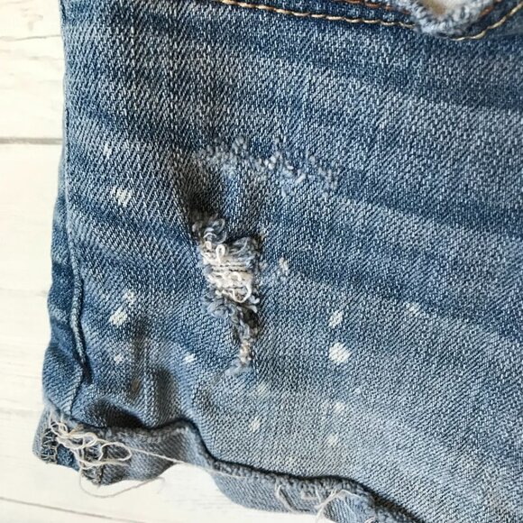 Abercrombie & Fitch Shorts Womens Size 25 Denim Distressed Cotton Blend Cut Off - Picture 4 of 14